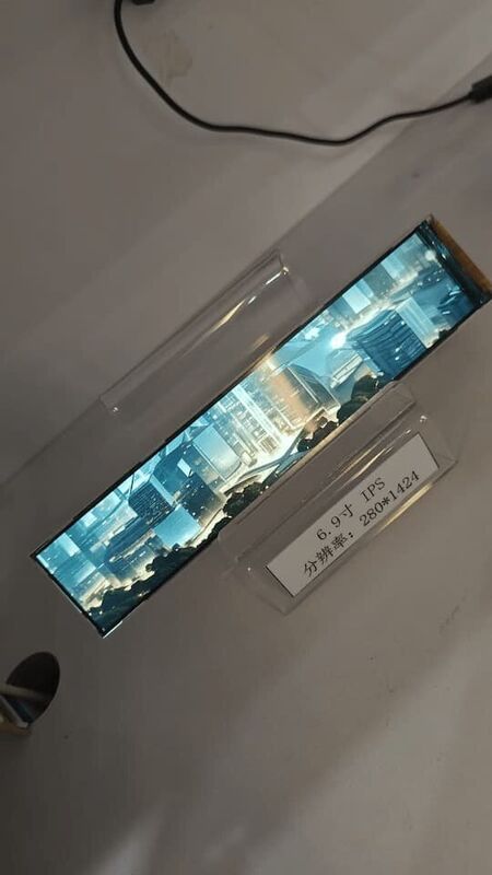 6,9-calowy wyświetlacz TFT LCD 350 cd/m2 Panel dotykowy TFT LCD 280x1424 dla elektroniki użytkowej